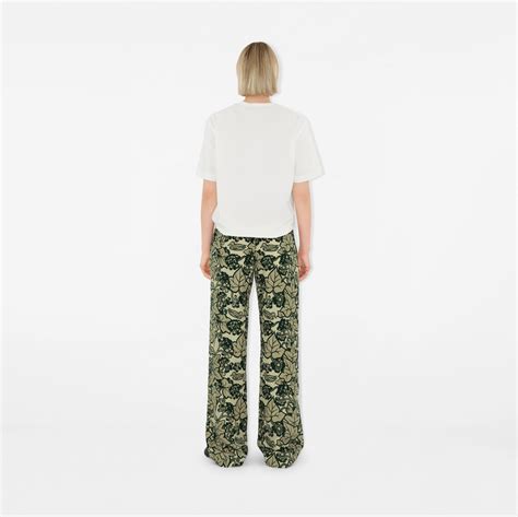 Ivy Silk Trousers in Safari 